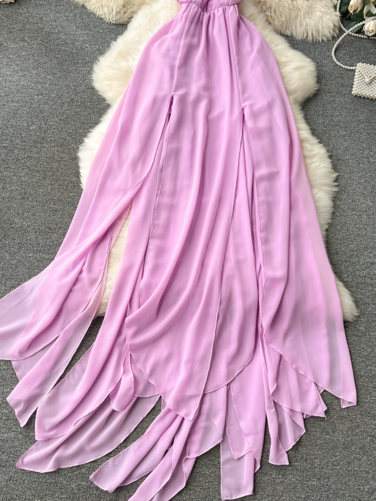 Feel my rhythm spilt chiffon dress CD904 images